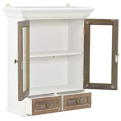 Wandkast 49x22x59 cm bewerkt hout wit