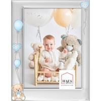 Haes Deco Verzilverde Baby Fotolijst Blauw Matteo voor een foto van 10x15 cm - B17246BHS - thumbnail