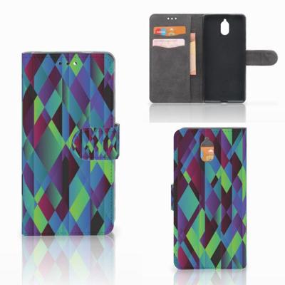 Nokia 3.1 (2018) | Book Case | Abstract Green Blue