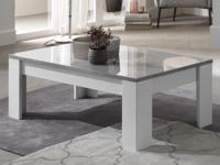 Salontafel MADONNA rechthoekig hoogglans wit/hoogglans beton - thumbnail