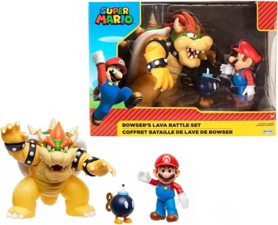 Super Mario Action Figure - Bowser Lava Battle Set