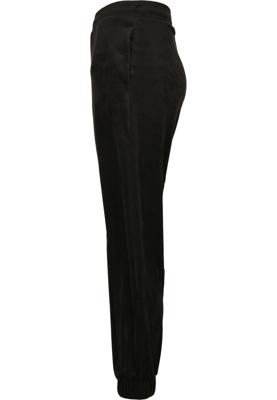 Urban Classics / joggingbroek Ladies Velvet in zwart Urban Classics / joggingbroek Ladies Velvet in zwart