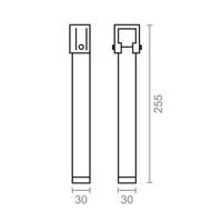 Bedpoten Micel PT25 96400 Zwart Staal 4 Stuks (3 x 3 x 25,5 cm) - thumbnail