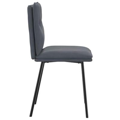 Eetkamerstoelen 2 st fluweel donkergrijs