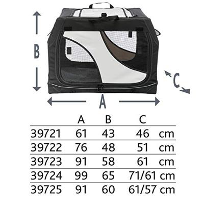 Trixie reismand vario zwart / grijs 61x43x46 cm - thumbnail