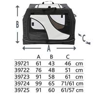 Trixie reismand vario zwart / grijs 61x43x46 cm - thumbnail