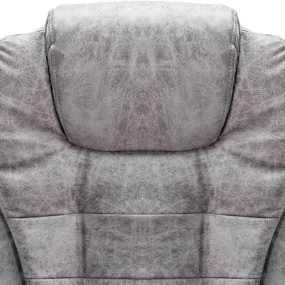 Massagekantoorstoel kunstsuède lichtgrijs