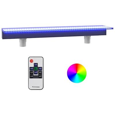 VidaXL Watervaloverlaat met rgb led's 108 cm acryl