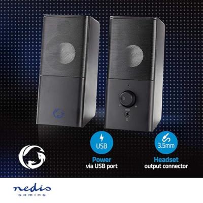Luidsprekers 2.0 USB 3.5mm jack 6W Luidsprekers 2.0 USB 3.5mm jack 6W