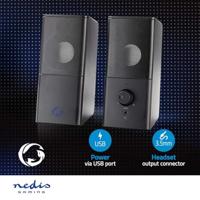 Nedis GSPR10020BK Gaming-luidsprekers 2.0 Over Usb Gevoed 3,5 Mm Jack Rms 6 W - thumbnail