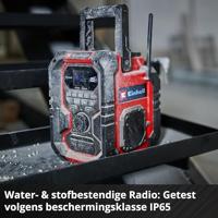 Einhell TE-CR 18 Li Draagbare radio DAB+, FM Bluetooth, AUX, USB Rood/zwart - thumbnail