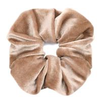 scrunchie Velvet Light brown - thumbnail