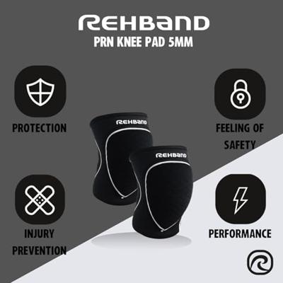 SALE! Rehband 405406 PRN Knee Pad 5 mm & 3,5 mm - Black - Maat M