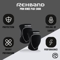SALE! Rehband 405406 PRN Knee Pad 5 mm & 3,5 mm - Black - Maat M - thumbnail