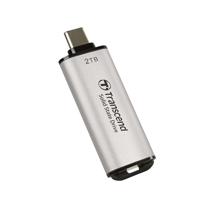 Transcend ts2tesd300s esd300s external ssd, 2 tb, usb type-c, 10gbps, 1050/ 950 mb/s, silver - thumbnail