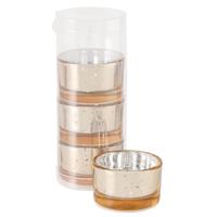 Boltze Home Theelichthouder glas set a 4 h3,4cm - thumbnail