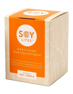Soylites Soycandle Gratitude - Patchouli, Orange, Neroli & Peppermint