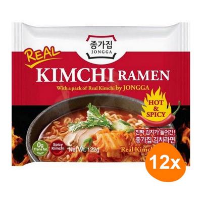 Jongga - Kimchi Ramen - 12 zakjes