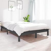 Bedframe massief grenenhout grijs 120x190 cm 4FT Small Double - thumbnail