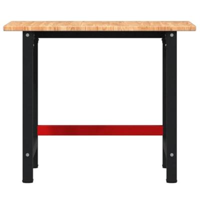 VidaXL Werkbank rechthoek 100x60x81,5 cm massief eikenhout lichtbruin