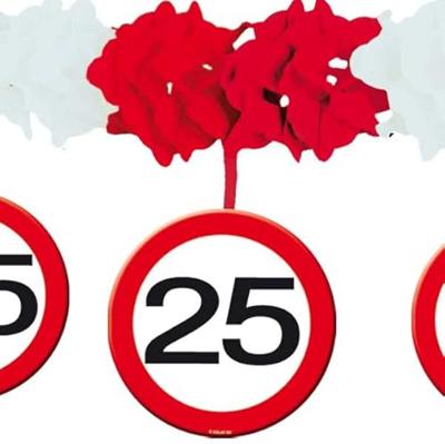 25 Jaar Verkeersbord Slinger met Onderhanger