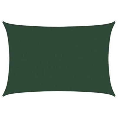 VidaXL Zonnezeil 160 g/m² 5x7 m hdpe donkergroen