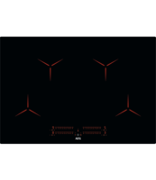 AEG 3000 serie Pure Black inductie Kookplaat 80 cm IPE84531IB - thumbnail
