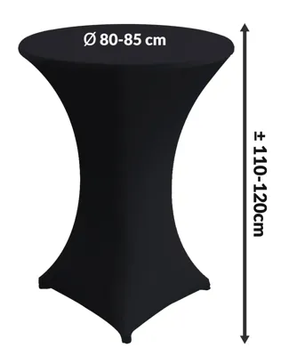 Wicotex statafelrok hoes zwart 80x110cm