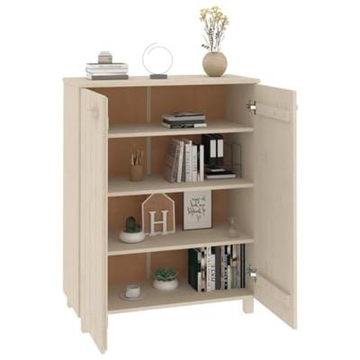 VidaXL Schoenenkast hamar 85x40x108 cm massief grenenhout honingbruin