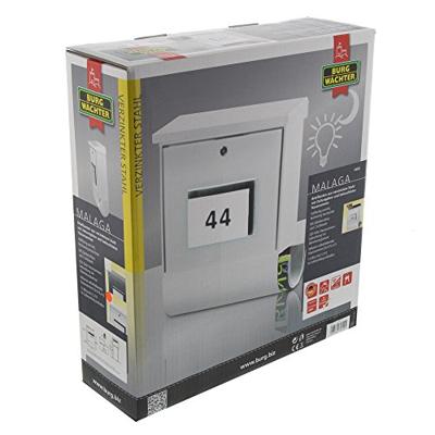 Burg Wächter 4400W Malaga 4400 W Brievenbus Plaatstaal Wit Sleutelslot Burg Wächter 4400W Malaga 4400 W Brievenbus Plaatstaal Wit Sleutelslot