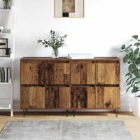 Dressoirs 2 pcs Oud hout 120 x 35 x 70 cm Bewerkt hout - thumbnail