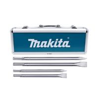 Makita Accessoires 4-delige SDS MAX beitelset: Punt, Vlak in aluminium koffer D-42466 - D-42466 - thumbnail