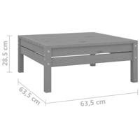 3-delige Loungeset massief grenenhout grijs - thumbnail