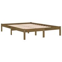 Bedframe massief grenenhout honingbruin 200x200 cm - thumbnail
