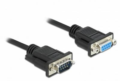 Delock Aansluitkabel Serieel [1x RS232-stekker - 1x RS232-stekker] 5 m Zwart - thumbnail