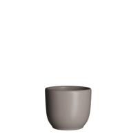 Mica Decorations bloempot Tusca rond 7,5x6,5 cm taupe mat - thumbnail