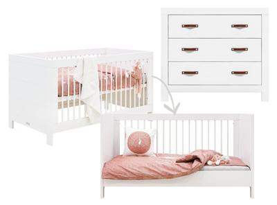 Bopita 2-delige meegroeikamer wit Lucca
