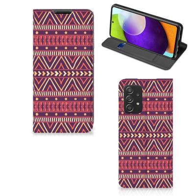 Samsung Galaxy A52 | Hoesje met Magneet | Aztec Paars Samsung Galaxy A52 | Hoesje met Magneet | Aztec Paars