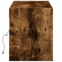 Tv-wandmeubel met LED-verlichting 140x31x38 cm gerookt eiken - thumbnail