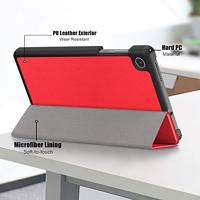 Lunso - Lenovo Tab M8 Gen 4 (8 inch) - Tri-Fold Bookcase hoes - Rood - thumbnail
