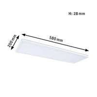 Paulmann 79926 P Atria Shine 22W 4000K 580x200mm ws Kst LED-plafondlamp LED LED 22 W Wit - thumbnail