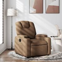 Fauteuil verstelbaar stof bruin - thumbnail