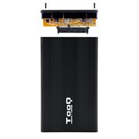 TooQ TQE-2510B - behuizing voor 2,5 inch harde schijven (SATA I/II/III tot 9,5 mm hoogte, USB 2.0), aluminium, LED-display, zwart, 80 g - thumbnail