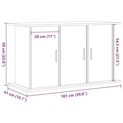 VidaXL Aquariumstandaard 101x41x58 cm bewerkt hout oud houtkleurig VidaXL Aquariumstandaard 101x41x58 cm bewerkt hout oud houtkleurig
