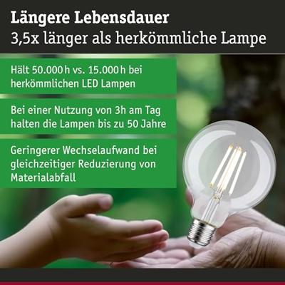 Paulmann 29123 LED-lamp Energielabel A (A - G) E27 4 W Warmwit (Ø x h) 95 mm x 138 mm 1 stuk(s)