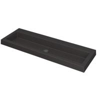 INK Dock Wastafel Quartz Zonder Kraangat - 1200x400x60 mm - Quartz Zwart - thumbnail