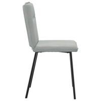 Eetkamerstoelen 2 st fluweel lichtgrijs - thumbnail