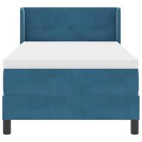 Boxspringbed met matras fluweel donkerblauw 100x200 cm - thumbnail