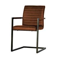 WOOOD Eetkamerstoel 'Bas' kleur Cognac - thumbnail