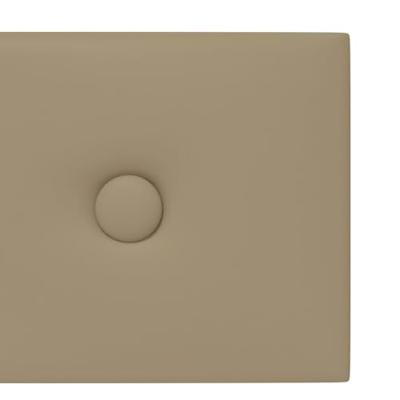 VidaXL Wandpanelen 12 st 1,62 m² 90x15 cm kunstleer cappuccinokleurig